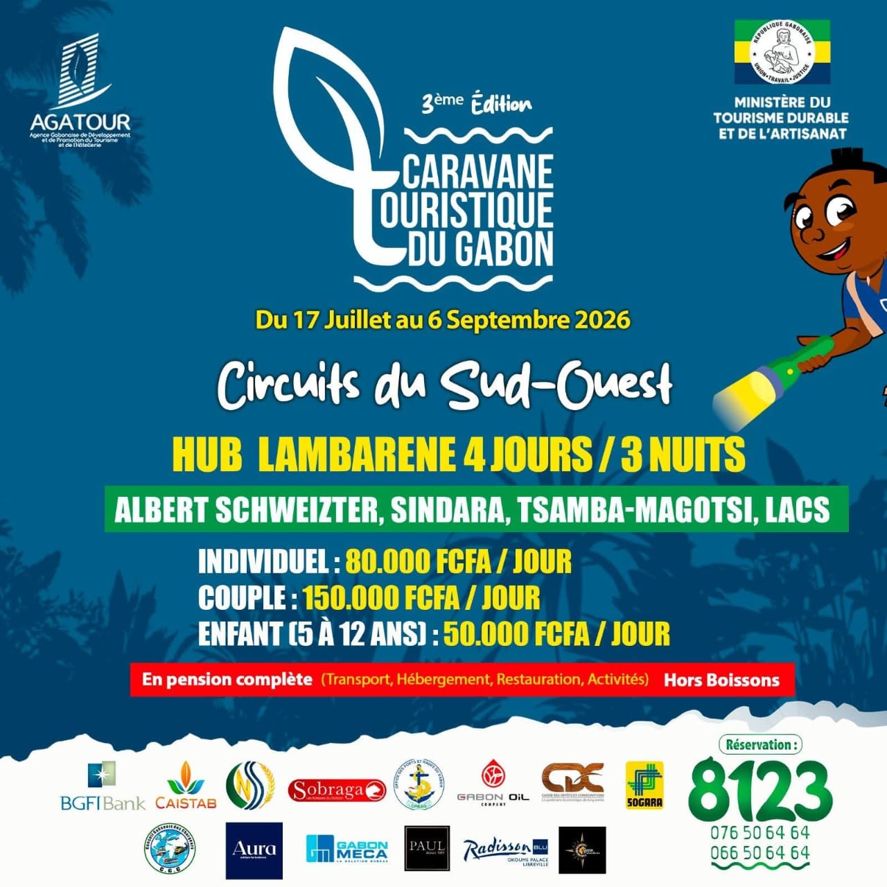 CARAVANE TOURISTIQUE DU GABON – 3ᵉ ÉDITION_Circuit du Sud-Ouest_HUB LAMBARÉNÉ_Jusqu&rsquo;au 06 septembre 2026