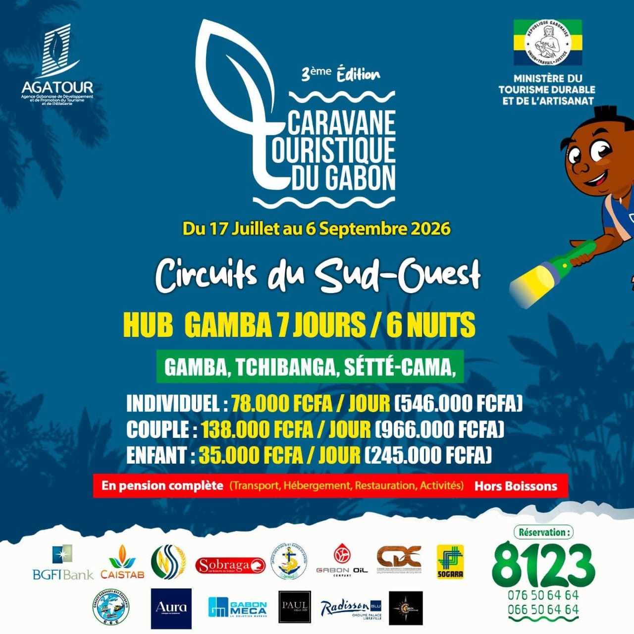 CARAVANE TOURISTIQUE DU GABON_CIRCUIT SUD-OUEST — GAMBA_Jusqu&rsquo;au 6 septembre 2026