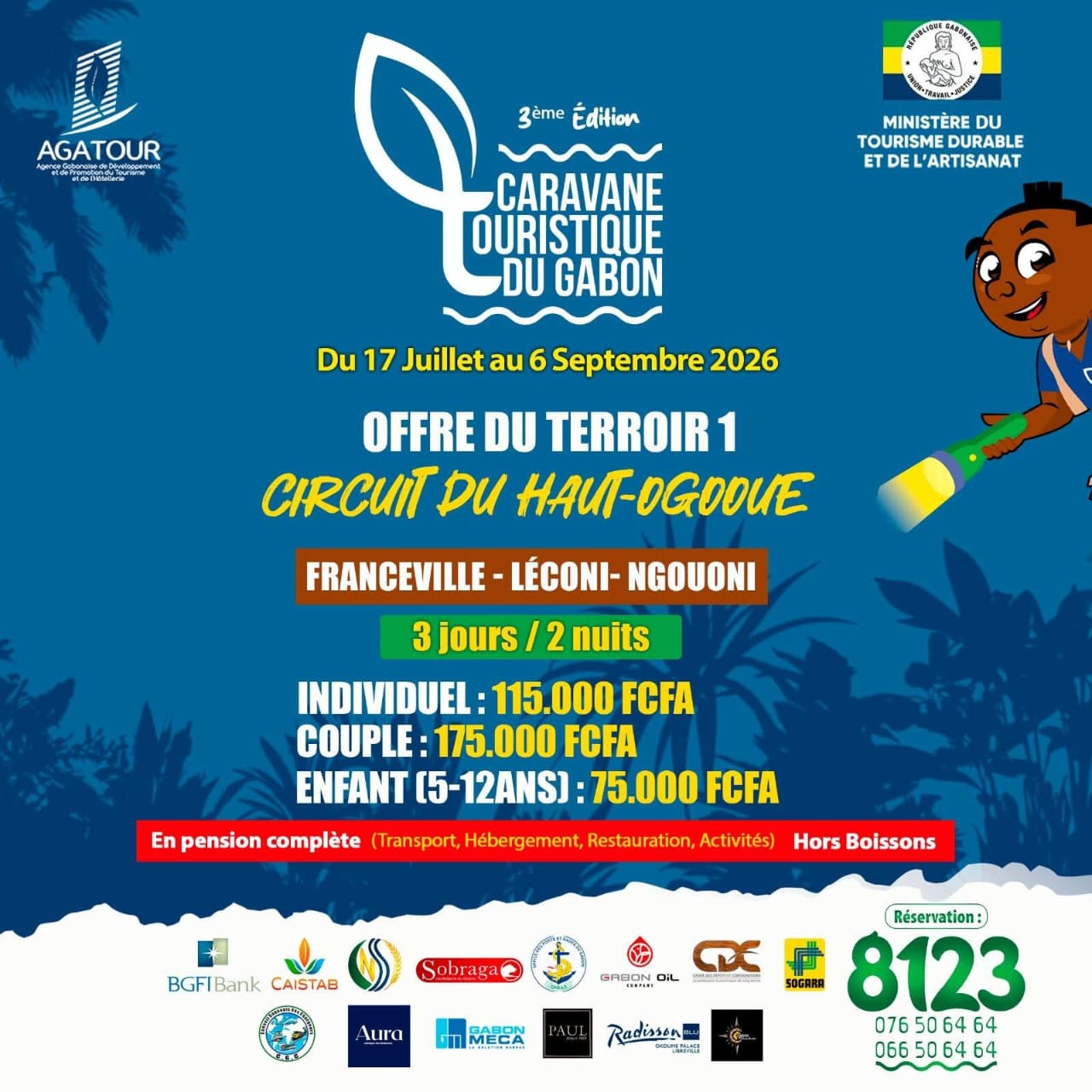 CARAVANE TOURISTIQUE DU GABON – CIRCUIT DU HAUT-OGOOUÉ_Réservation jusqu’au 06 septembre 2026