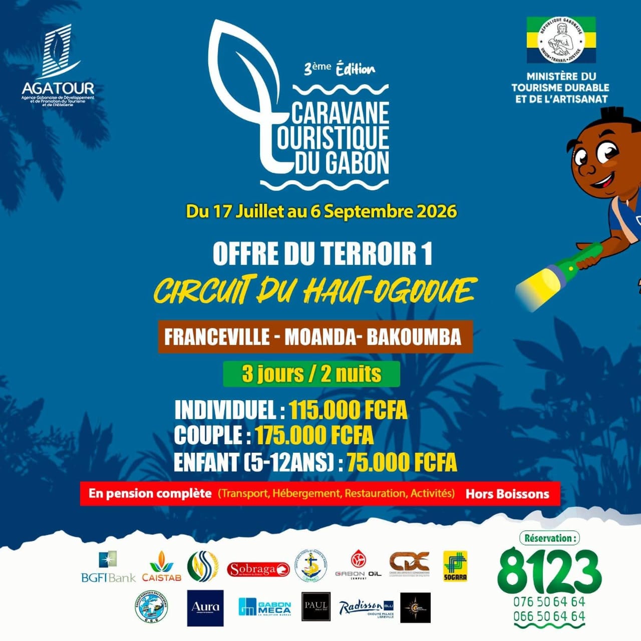 CARAVANE TOURISTIQUE DU GABON – Circuits du Haut-Ogooué_Réservation jusqu’au 06 septembre 2026