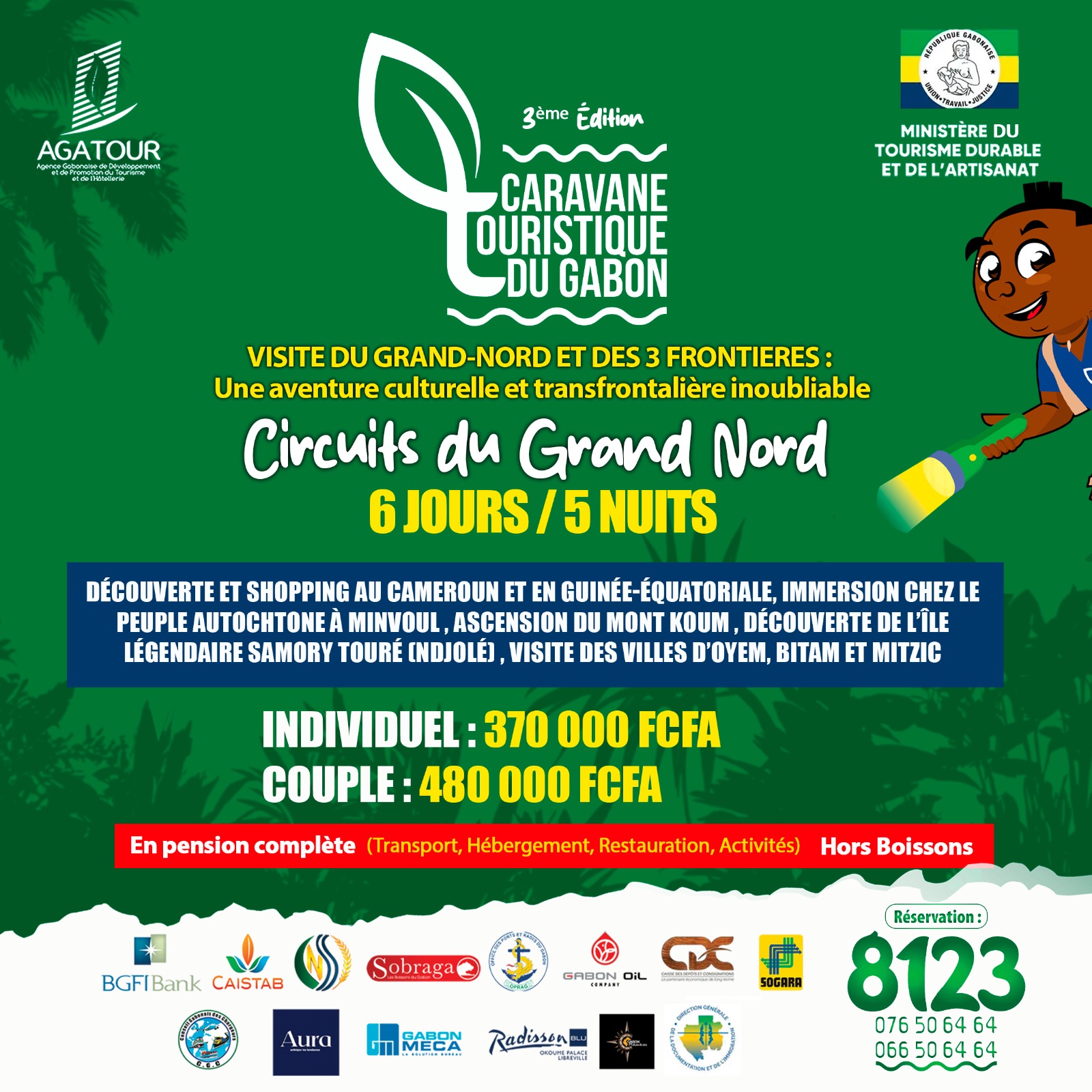 Caravane Touristique du Gabon –  Circuits du Grand Nord_RéservatIon jusqu’au 01 septembre 2026