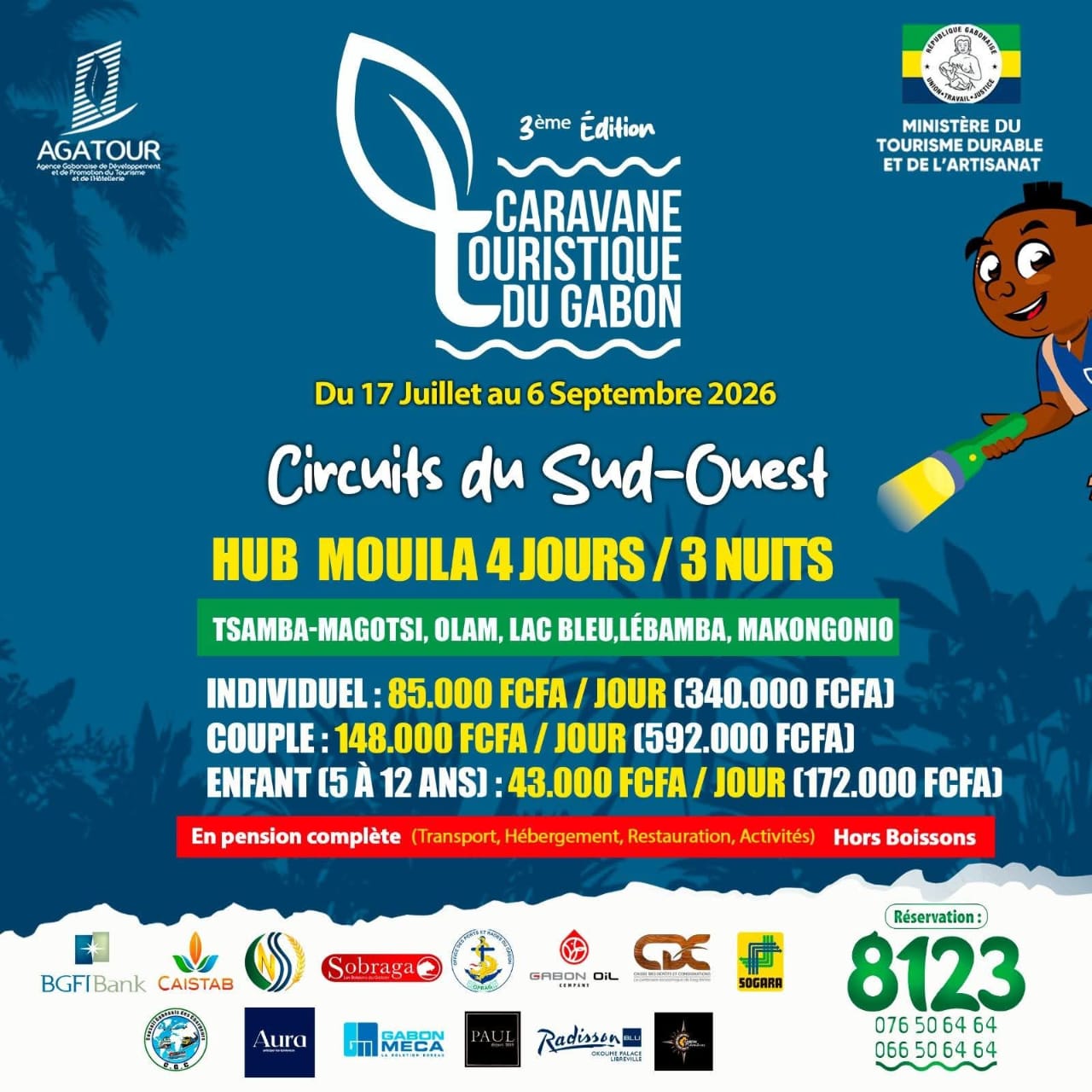 Caravane Touristique du Gabon – 3ᵉ Édition_Offre du Terroir – Circuit Sud-Ouest (Hub Mouila)_Jusqu&rsquo;au 06 septembre2026