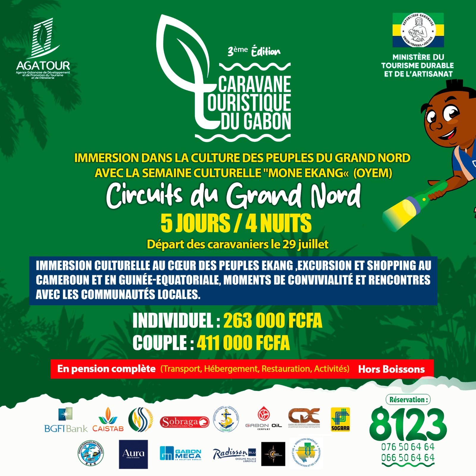 Caravane Touristique du Gabon –  Circuits du Grand Nord_RéservatIon jusqu’au 01 septembre 2026